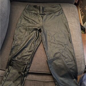 Black Faux Leather Leggings